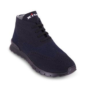 Kiton Men's Sneakers - Navy Knit Summer Size 9.5